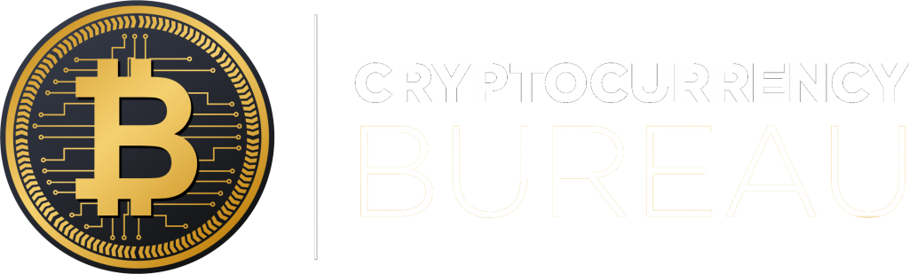 Crypto Currency Bureau White Logo